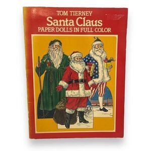 Vintage 1980’s Tom Tierney Santa Clause Paper Dolls in Full Color Book UNCUT